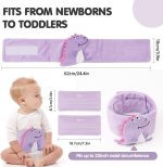 Hilph Baby Colic, Gas and Upset Stomach Relief, Heated Warmer Tummy Wrap with 2 Gel Packs for Newborns and Infants, Baby Heating Pad Swaddling Belt Natural Relief (Purple Dinosaur) - Image 5